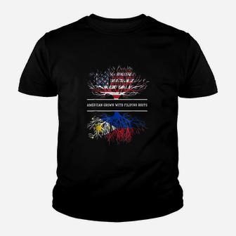American Grown With Filipino Roots Youth T-shirt | Crazezy DE