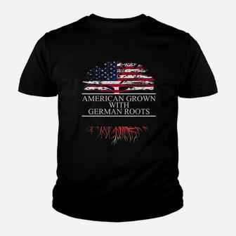 American Grown With German Roots Youth T-shirt | Crazezy