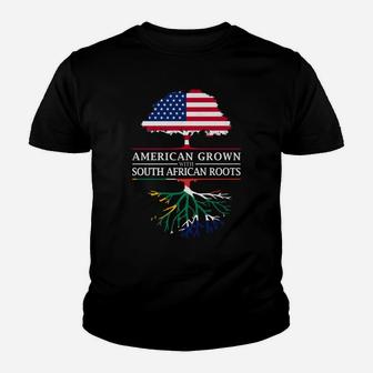 American Grown With South African Roots - South Africa Youth T-shirt | Crazezy