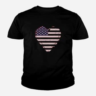 American Heart Flag Youth T-shirt | Crazezy