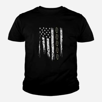 American Mushroom Hunterwith Morels In Usa Flag Youth T-shirt | Crazezy