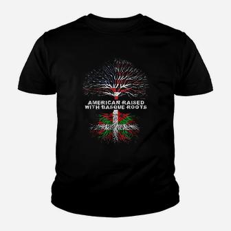 American Raised With Basque Roots Youth T-shirt | Crazezy