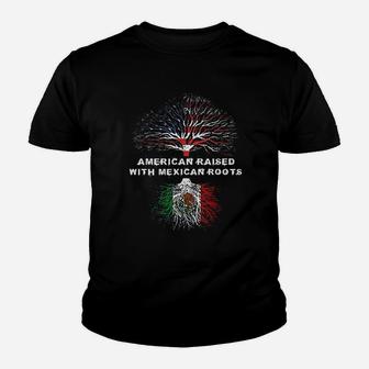 American Raised With Mexican Roots Youth T-shirt | Crazezy DE