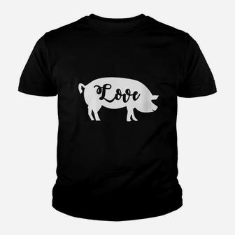 Animal Lover Pig Design Farmer Gift I Love Pigs Youth T-shirt | Crazezy