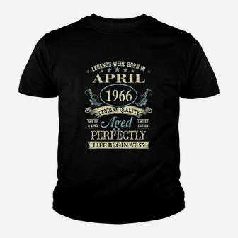 April 1966 55Th Birthday 55 Year Old Youth T-shirt | Crazezy AU