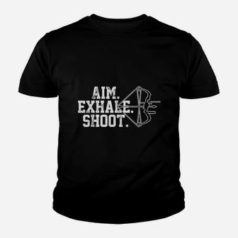 Archery  Aim Exhale Bow Archer Gift Youth T-shirt