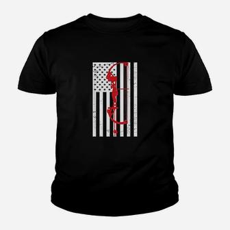 Archery American Flag Usa Patriotic Bow Youth T-shirt - Thegiftio UK