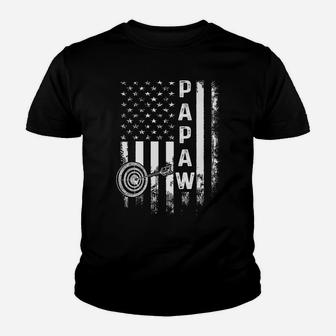 Archery Papaw American Flag Vintage Christmas Xmas Youth T-shirt | Crazezy