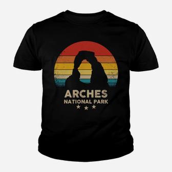 Arches - National Park Retro Souvenir Youth T-shirt | Crazezy