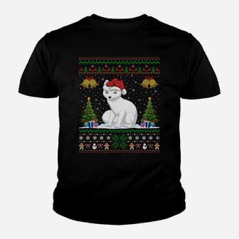 Arctic Fox Xmas Gift Santa Hat Ugly Arctic Fox Christmas Sweatshirt Youth T-shirt | Crazezy AU