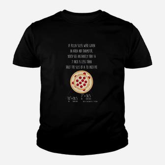 Area Of A Pizza Math Youth T-shirt | Crazezy DE