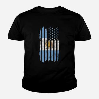 Argentina American Flag Youth T-shirt | Crazezy