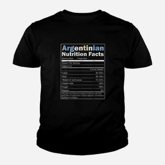Argentina Funny Argentinian Nutrition Facts Youth T-shirt | Crazezy