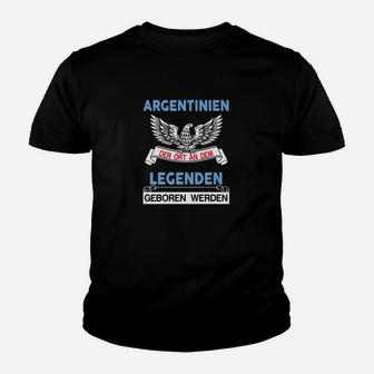 Argentinien Adler & Legenden Werden Geboren - Schwarzes Kinder Tshirt - Seseable