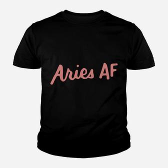 Aries Af Astrology Zodiac Sign March April Birthday Gifts Youth T-shirt | Crazezy