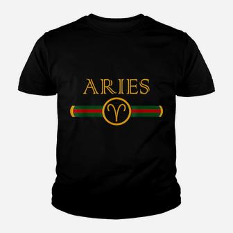 Aries Zodiac Aries Sign Birthday Gift Idea Youth T-shirt | Crazezy