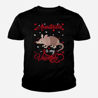 Armadillo Is My Valentine Armadillo Valentine's Day Youth T-shirt - Monsterry AU