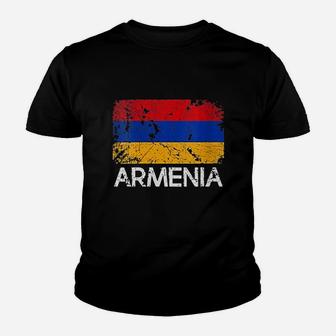 Armenian Flag Vintage Made In Armenia Youth T-shirt | Crazezy