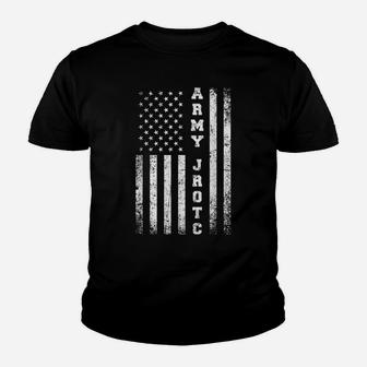 Army Jrotc United States Army Junior Rotc W American Flag Youth T-shirt | Crazezy