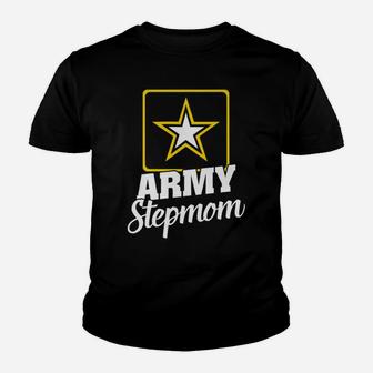 Army Stepmom Soldier Lover Pocket Star Graduation Vet Day Youth T-shirt | Crazezy