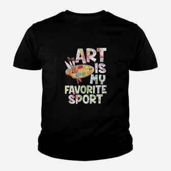 Art Is My Favorite Sport Youth T-shirt | Crazezy DE
