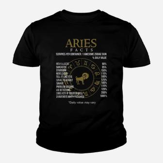 Astrological Sign Aries Facts Zodiac Sign Youth T-shirt | Crazezy DE