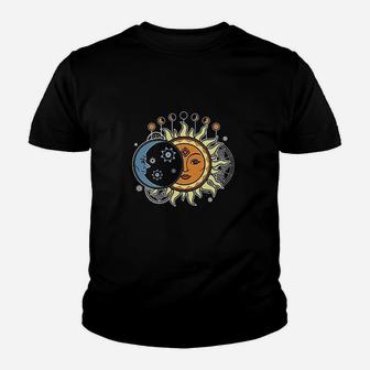 Astrology Gifts Sun And Moon Mandala Youth T-shirt | Crazezy