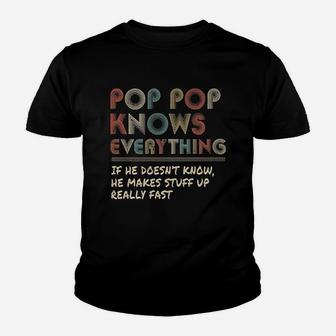 Ateesdas Pop Pop Know Everything Vintage Pop Pop Youth T-shirt | Crazezy DE