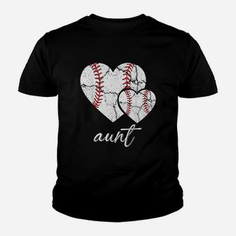 Aunt Mothers Day Baseball Youth T-shirt | Crazezy