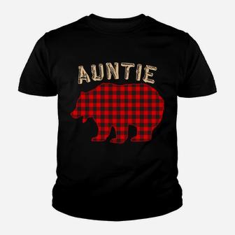 Auntie Bear Family Pajamas Matching Christmas Pajama Pjs Youth T-shirt | Crazezy DE