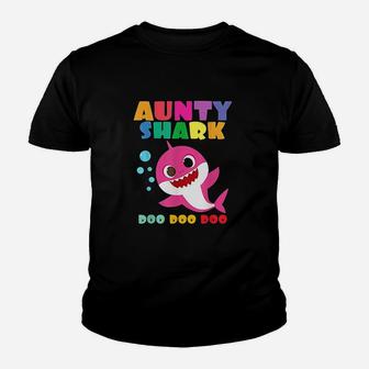 Aunty Shark Doo Doo Youth T-shirt | Crazezy