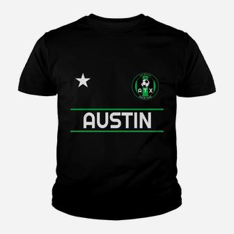 Austin Soccer Team Jersey - Mini Atx Badge Youth T-shirt | Crazezy