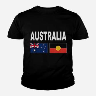 Australia Flag Cool Australians Aboriginal Flags Youth T-shirt - Thegiftio UK