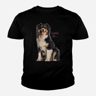 Australian Shepherd Shirt Aussie Mom Dad Love Dog Pet Tee Youth T-shirt | Crazezy