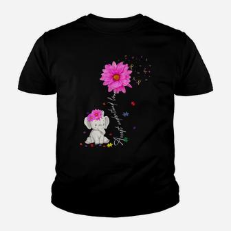 Autism Awareness Daisy Flower Elephant For Mom Women Youth T-shirt | Crazezy