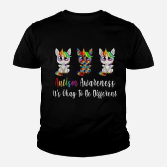 Autism Awareness It's Okay To Be Different Youth T-shirt - Monsterry