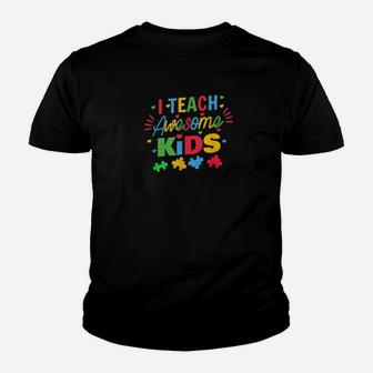 Autism Awareness Teach Awesome Asd Or Neurodiversity Youth T-shirt - Monsterry