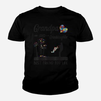 Autism Grandpa And Granddaughter Best Friend For Life Youth T-shirt | Crazezy