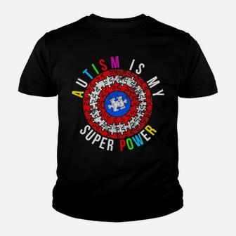Autism Is My Superpower Superhero Youth T-shirt - Monsterry UK