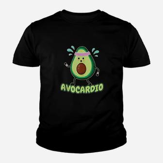Avocardio Avocardio Exercising Fitness Gym Runner Avocado Youth T-shirt | Crazezy