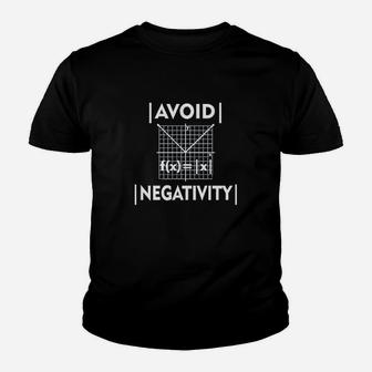 Avoid Negativity Funny Math Geek Nerd Deluxe Youth T-shirt | Crazezy