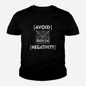 Avoid Negativity Funny Math Geek Nerd Youth T-shirt | Crazezy