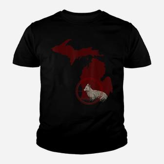 Awesome Coyote Wolf Hunting Hunters Map Gift Youth T-shirt | Crazezy DE