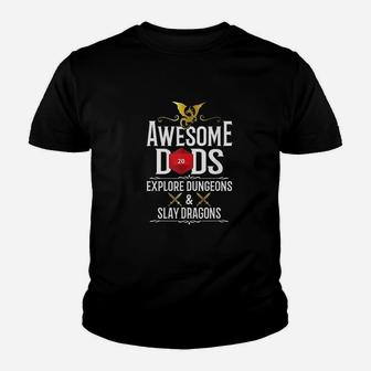 Awesome Dads Explore Dungeons And Slay Dragons Youth T-shirt | Crazezy