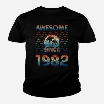 Awesome Since 1982 40 Vintage Birthday Gifts 40 Year Old Youth T-shirt | Crazezy
