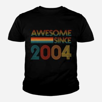 Awesome Since 2004 17Th Birthday For Men Women Retro Vintage Youth T-shirt | Crazezy