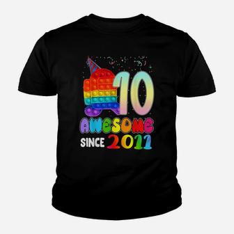 Awesome Since 2011 Among Pop It With Us 10Th Birthday Youth T-shirt | Crazezy