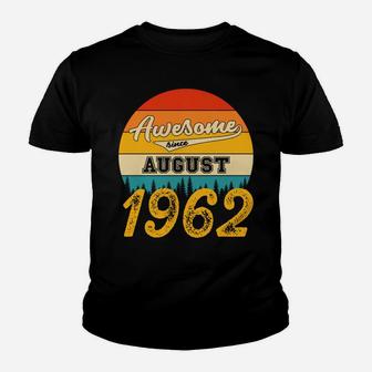 Awesome Since August 1962 59 Years Old Birthday Vintage Youth T-shirt | Crazezy DE