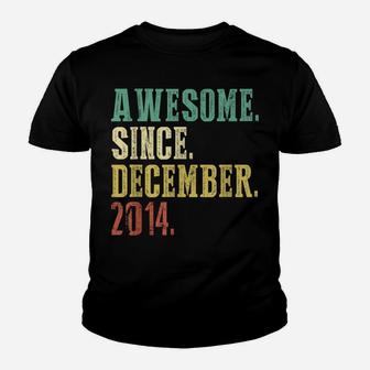 Awesome Since December 2014 7Th Birthday 7 Years Old Gifts Youth T-shirt | Crazezy AU