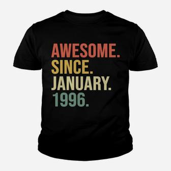 Awesome Since January 1996, 24 Years Old, 24Th Birthday Gift Youth T-shirt | Crazezy DE